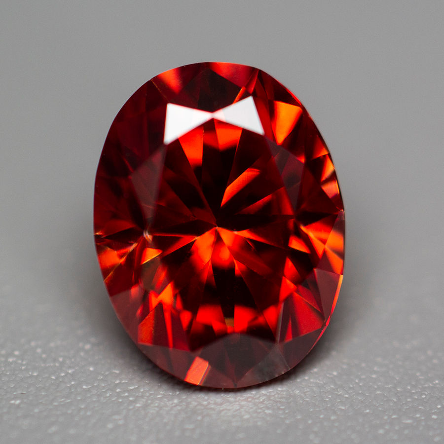 Miniaturbild: Garnet Color Oval Shape Moissanite Loose Stone VVS1 From 0.5ct to 5ct Moissanite