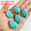 Miniature : 2pcs Blue Synthetic Turquoise Pendant – Silver Metal Wrap for DIY Jewelry
