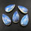Miniaturbild: 2pcs 13x25mm Water Drop Stone Pendants – Howlite Tiger Eye Amazonite DIY