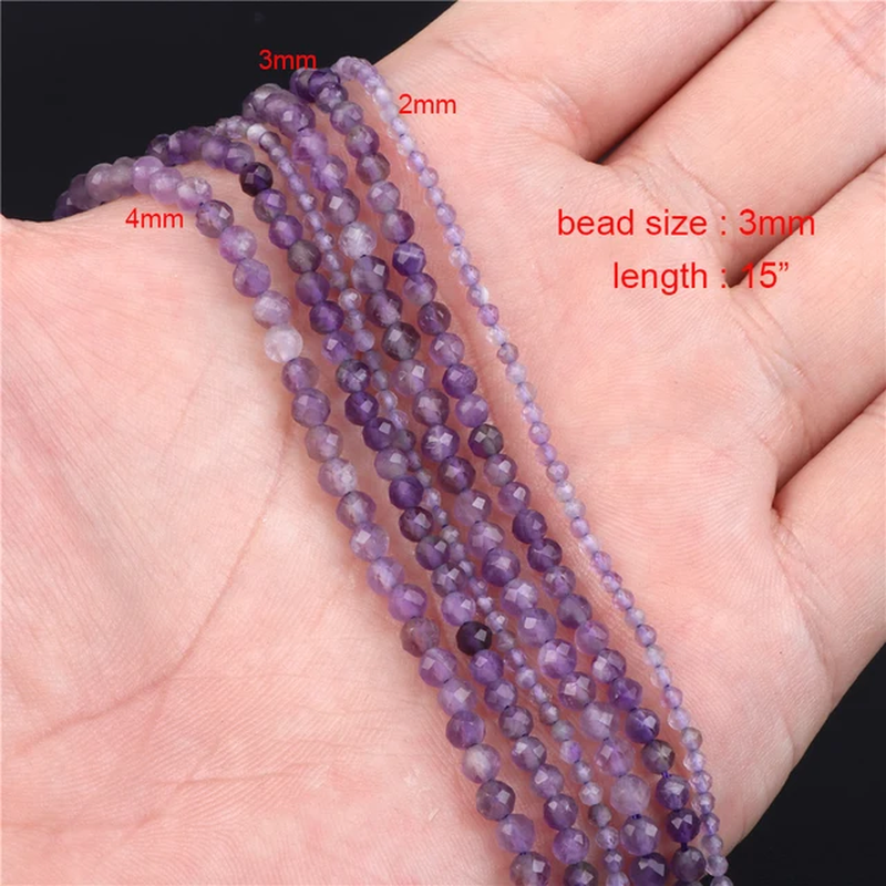 Miniaturbild: Natural Amethyst Stone Bead Purple Quartz Crystal Healing Loose Beads Jewelry  