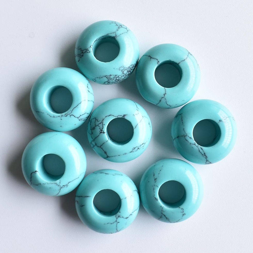 Miniaturbild: Natural stone mixed round shape big hole bead For bracelet 50pcs/lot wholesale 
