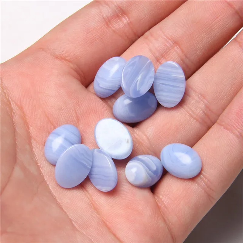 Miniatura: 10Pcs/Lot Natural Stone Cabochon 8-25MM Tiger Eye Agat Oval Cameo Fit DIY Beaded