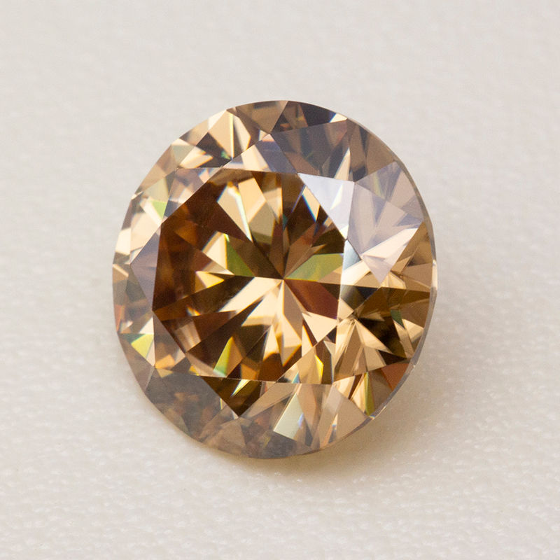 Miniatura: Never Fade Natural Champagne Moissanite Stone with Certificate 0.5-20.0ct 3EX