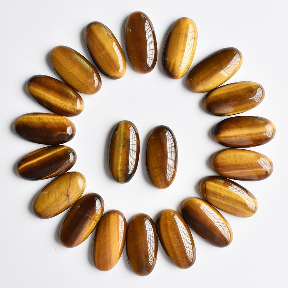 Miniaturbild: Wholesale natural tiger eye loose stone oval cabochon bead for jewelry making 
