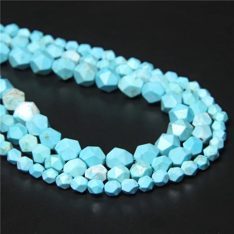 Thumbnail: Natural Aquamarine Faceted Gemstone Bead 8MM Apatite Amethyst Loose Beads Charm 