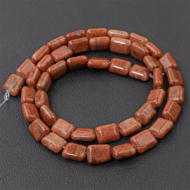 الصورة المصغرة: Natural Flat Square Stone Beads Rectangle Quartzs Beads for Jewelry Making 6X8MM