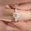 Miniature : Real 925 Sterling Silver Gorgeous Shiny 2 Carat Zircon Round Ring for Women