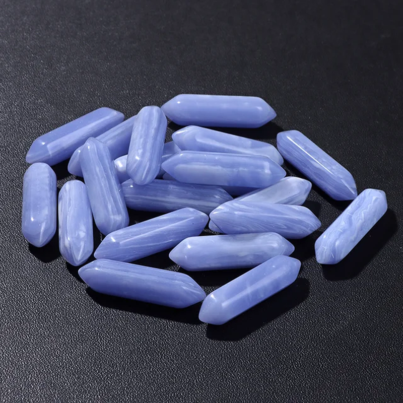 Miniature : 35 Colors Natural Crystal Point Wand Amethysts Healing Stone Ornament Hexagonal 