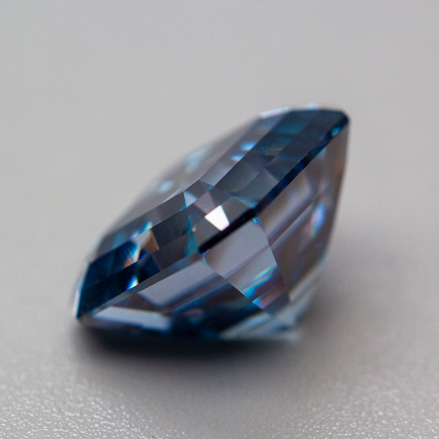 Miniaturbild: Top Sapphire Blue Moissanite Loose Stones Asscher Cut VVS1 Pass Diamond Test GRA