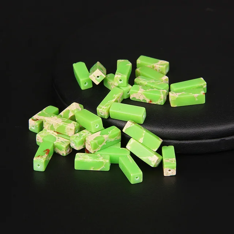 Miniaturbild: 13X4Mm Imperial Agates Spacer Beads Flat Rectangle Tube Natural Stone Loose Bead
