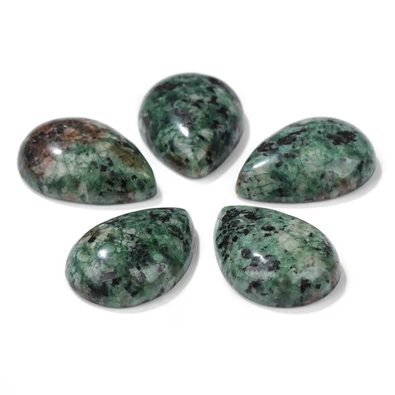 Miniaturbild: 10Pcs Natural Waterdrop Stone Cabochon Beads Semi-Flat Teardrop Cameo Beads 