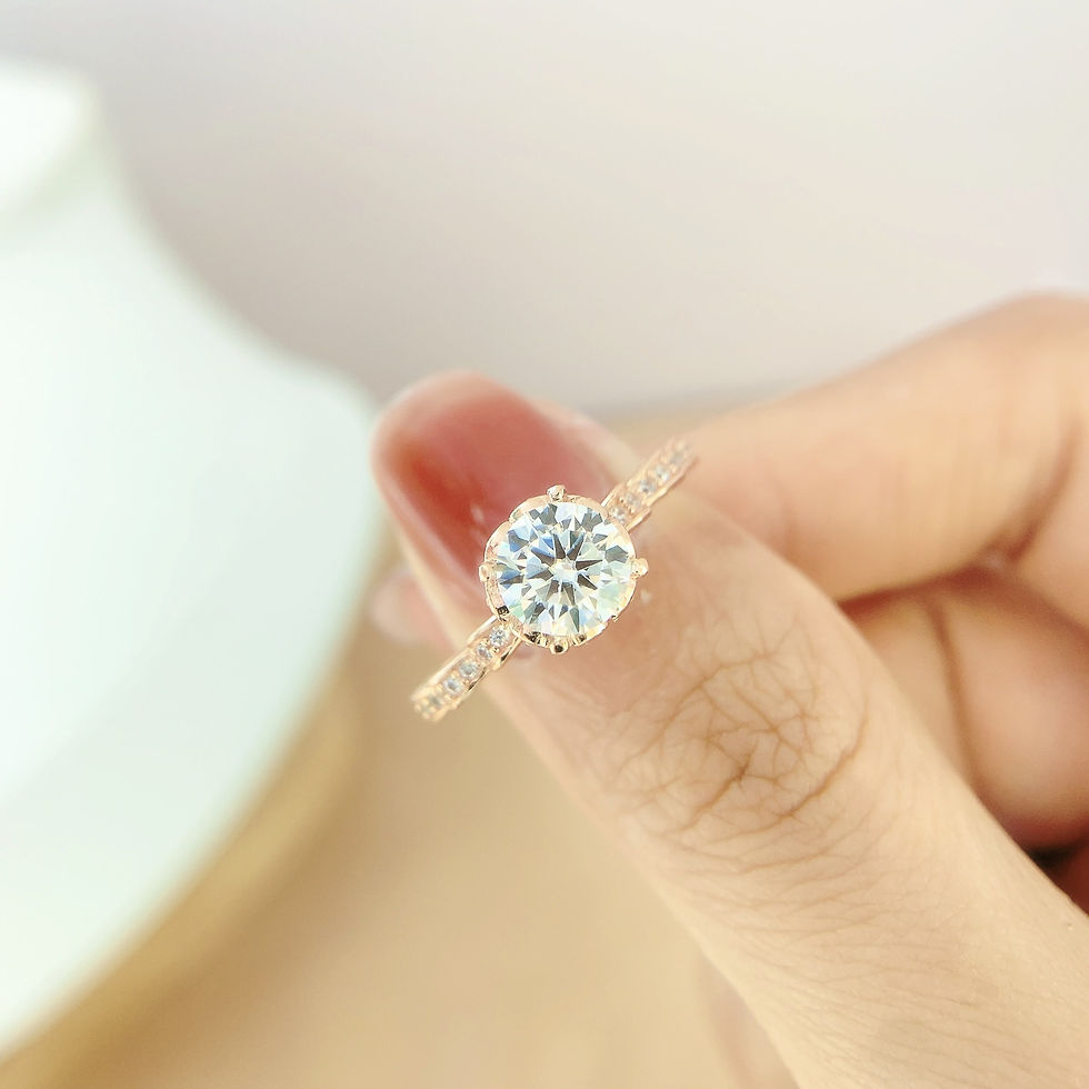الصورة المصغرة: Sparkling Flower D Color 1CT Moissanite Engagement Ring For Women S925 Sterling 