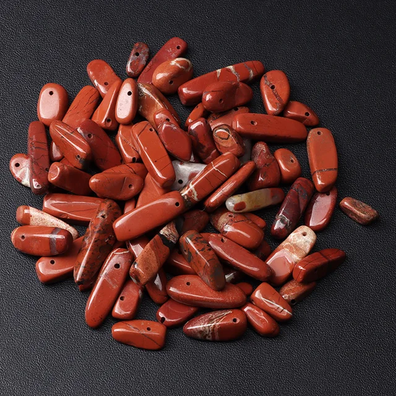 Miniatura: Natural Point Stone Beads Teeth Shape Jaspers Quartzs Top Drilled Stick Bead 