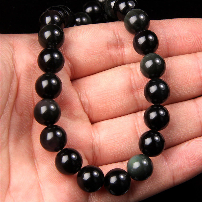 Miniaturbild: Feng Shui Obsidian Stone Beads Round Loose Beads 6 8 10MM For Jewelry Making 