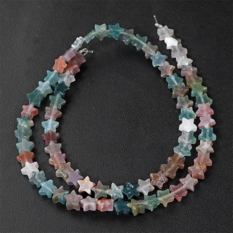 Thumbnail: 6Mm Natural Star Shape Stone Bead Aventurine Sodalite Agate Bead For Jewelry 