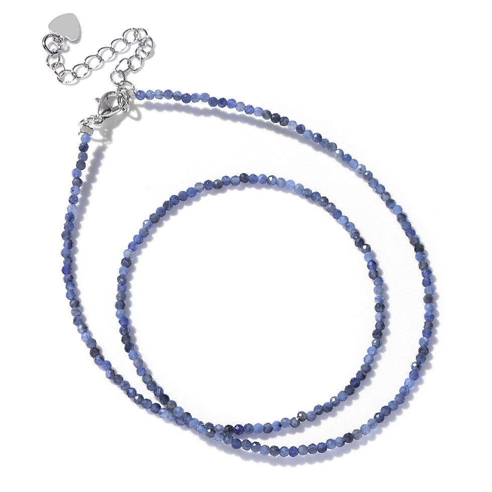 Thumbnail: 2-3mm Faceted Gemstone Choker Necklace – Labradorite Quartz Healing Gift