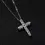 Miniatura: Real Moissanite Jesus Cross Pendant Necklace for Women 925 Sterling Silver 2.5 3