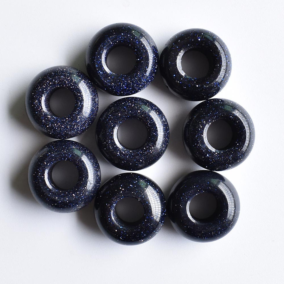 Miniaturbild: Natural Snowflakes obsidian round big hole beads For Bracelet 50pcs wholesale 