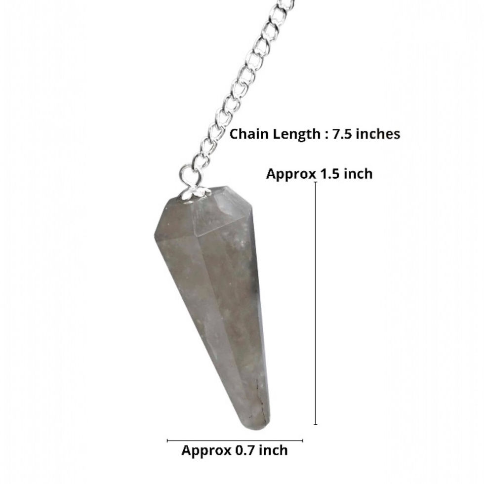 الصورة المصغرة: Smoky Quartz Pendulum | Grounding Protection Crystal | Reiki Dowsing Tool