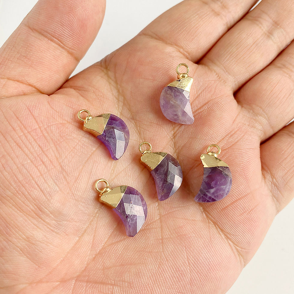 Thumbnail: Amethyst Tree of Life Heart Pendant – Crystal Charms for DIY Jewelry