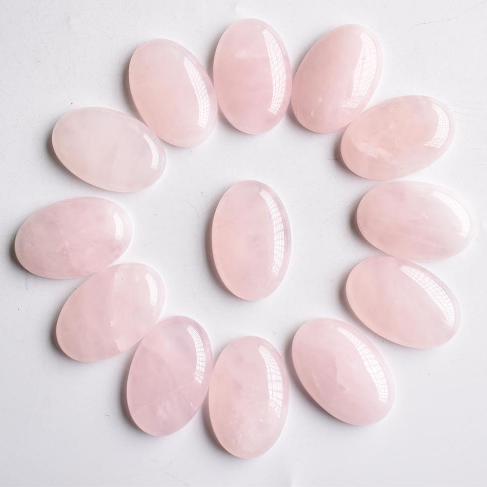 Miniaturbild: Wholesale natural rose quartz loose stone oval cabochon for jewelry making 