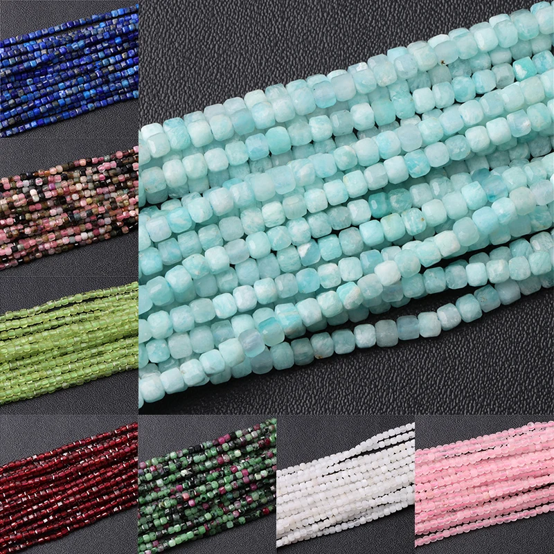 Natural Faceted Stone Bead 2-3Mm Small Quartz Garnet Loose Beads for Jewelry