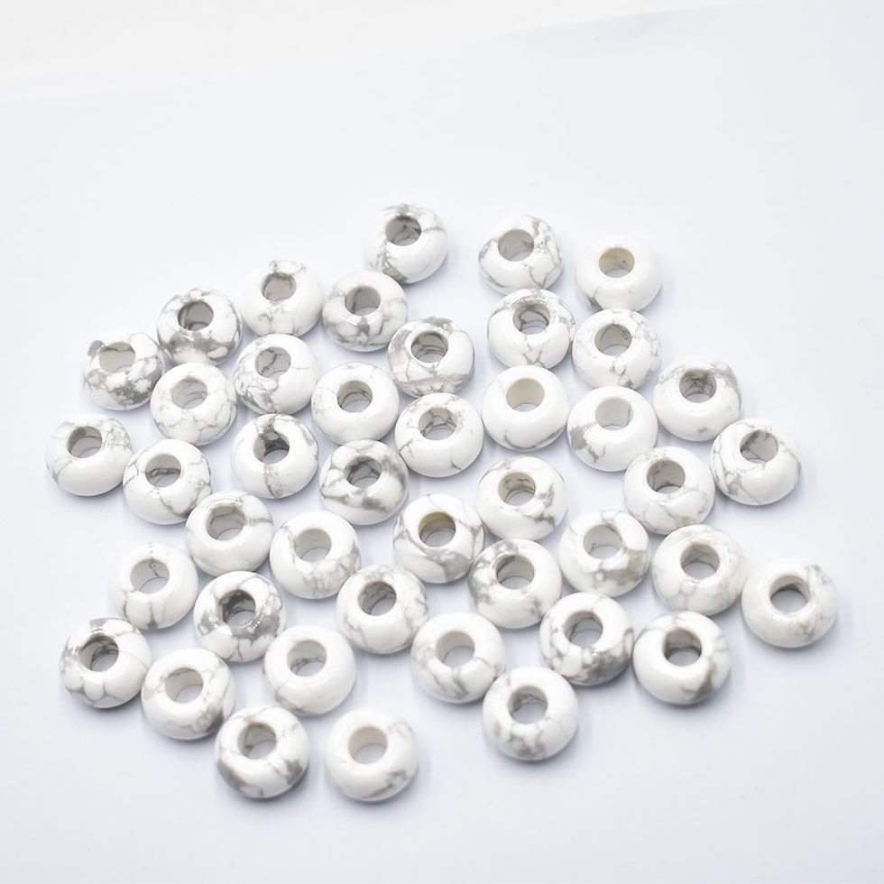 Miniaturbild: Natural stone mixed round shape big hole bead for bracelet 50pcs/lot wholesale 