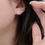 Miniatura: American fashion minimalist small jewelry S925 sterling silver zircon earrings 
