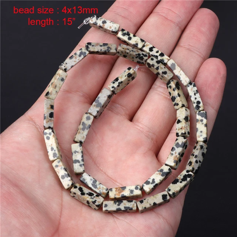 Miniaturbild: Natural Dalmation Jaspers Stone Bead Round Tube Square Shape Loose Beaded Fit 