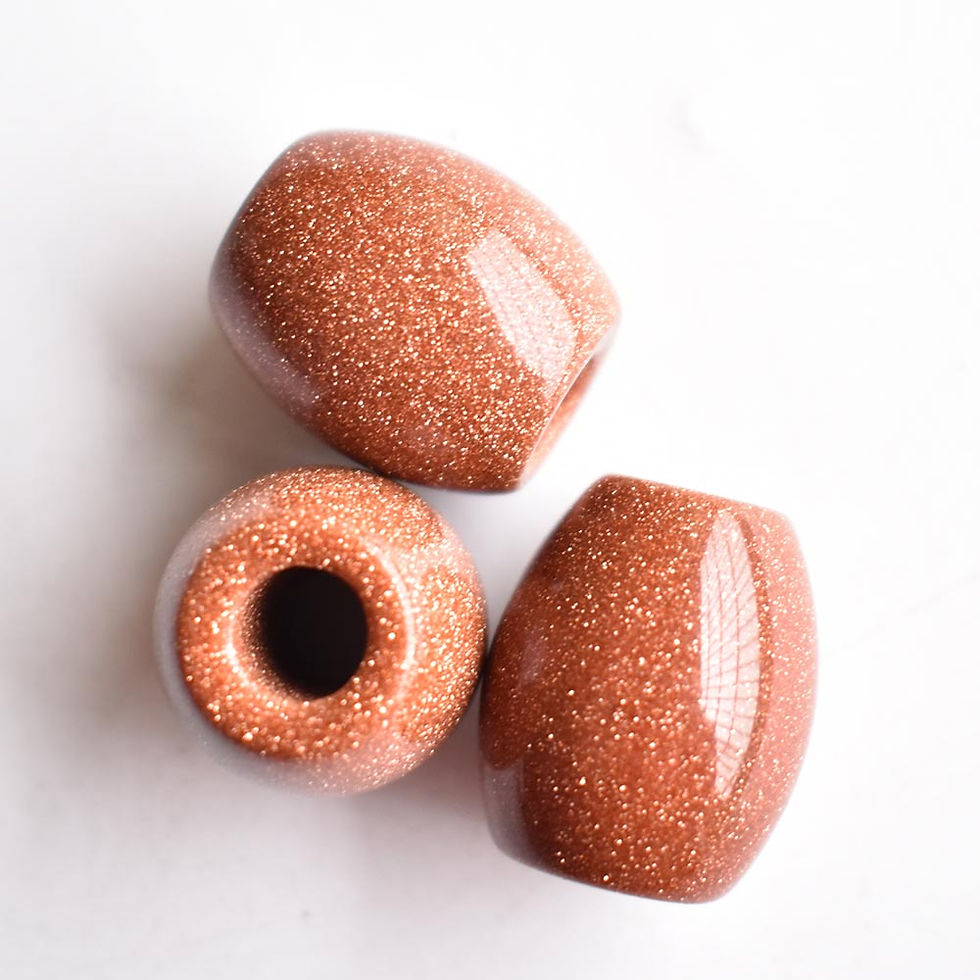Miniaturbild: wholesale 12pcs/lot mix natural stone 16x18mm round big hole beads for jewelry 