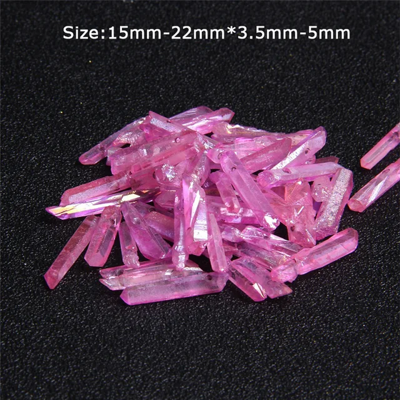 Miniaturbild: 18 Colors Natural Quartz Crystal Stick Beads Crystal Loose Spike Point Bead 