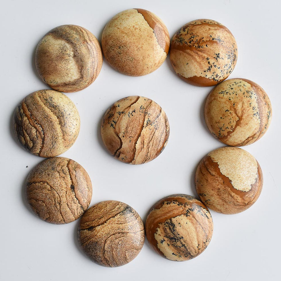 Miniaturbild: Wholesale 10pcs/lot hight quality natural stone mixed round cabochon bead 30mm 