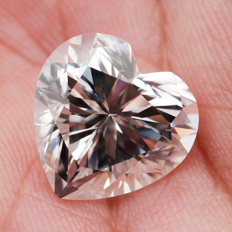Miniatura: Real D Color Moissanite Loose Stone Heart Shape VVS1 Lab Diamonds Passed Diamond