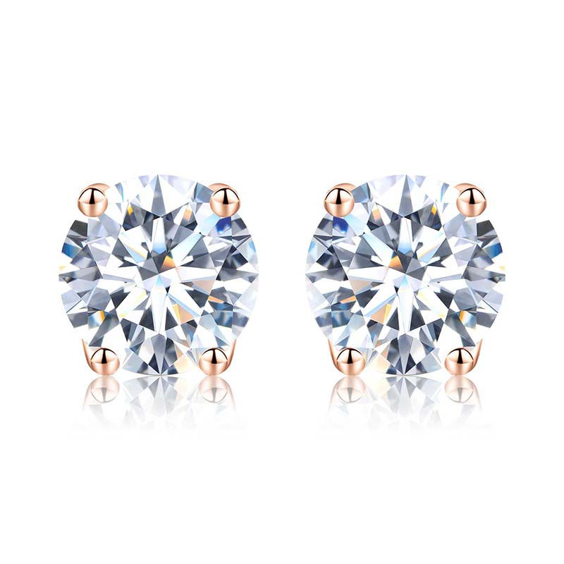الصورة المصغرة: 0.1-3 Carat Test Passed Moissanite Studs Earrings for Men Women S925 Silver