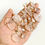 Miniature : 2pcs Natural Clear Quartz Pendant – Gold Metal Wrap Crystal Charms for DIY