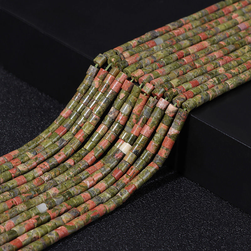 Miniaturbild: Natural Stone Bead 4x4mm Cylindrical Shape Turquoises Loose Beads For Jewelry  