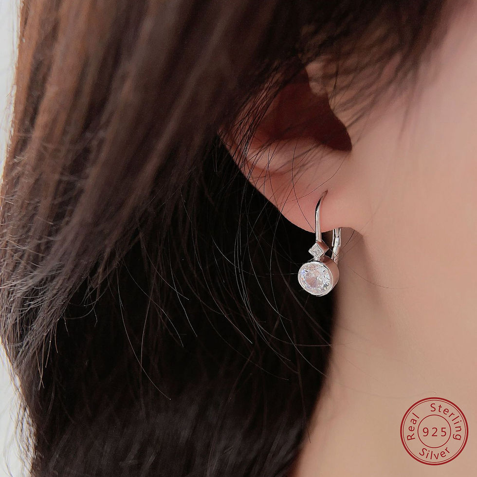 Miniatura: 925 Sterling Silver Earrings European and American New Trendy Creative Design Ro
