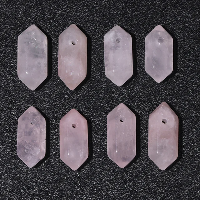 Miniaturbild: High Quality Hexagon Shaped Pendant Natural Gemstone Bead Energy Ore Stone Bead 