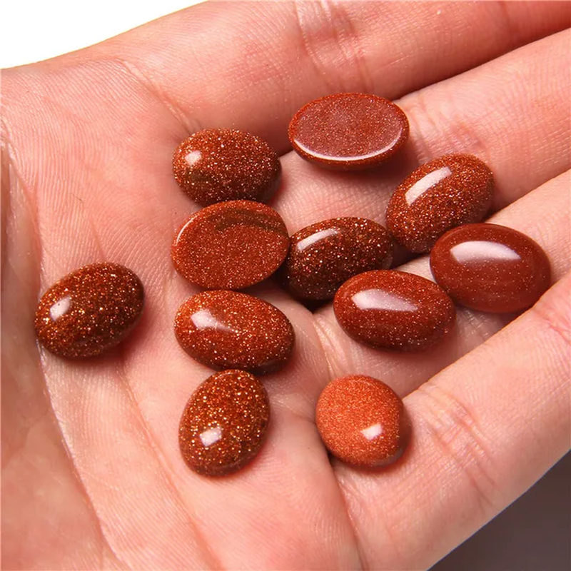 Miniatura: 10Pcs/Lot Natural Stone Cabochon 8-25MM Tiger Eye Agat Oval Cameo Fit DIY Beaded