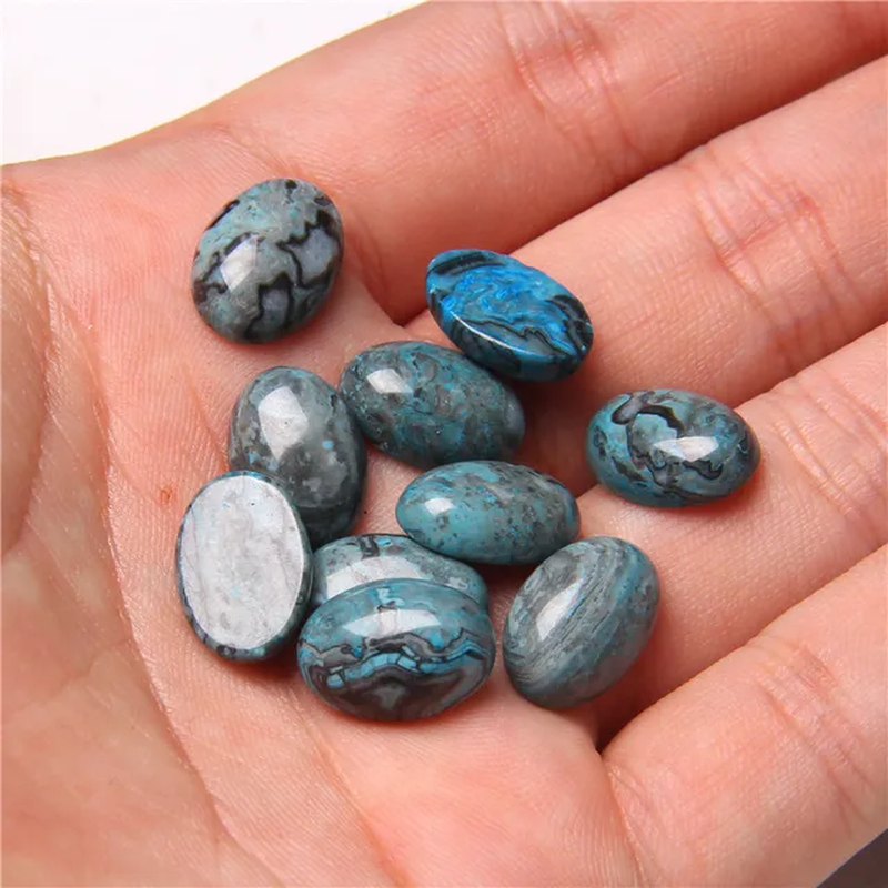 Miniatura: 10Pcs/Lot Natural Stone Cabochon 8-25MM Tiger Eye Agat Oval Cameo Fit DIY Beaded