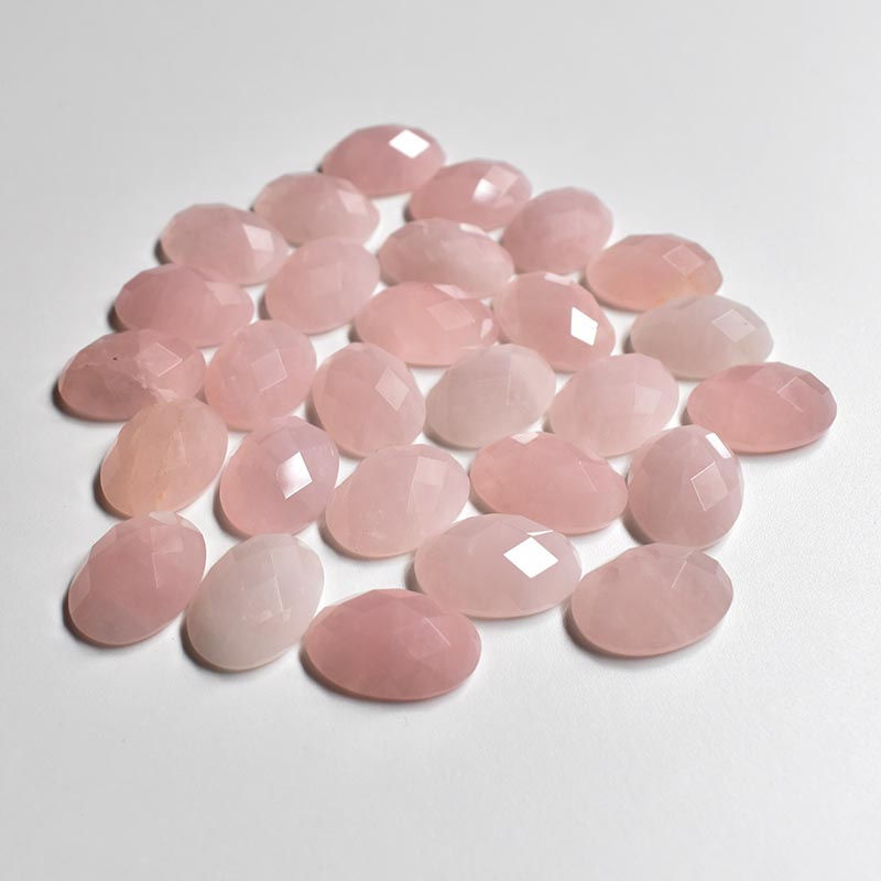 Miniaturbild: Wholesale 30pcs natural stone mixed oval CABOCHON faceted beads 13x18mm 