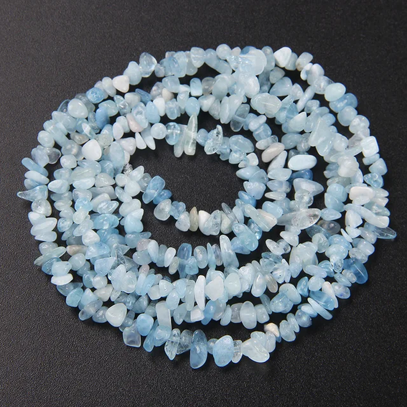 Thumbnail: Natural Gravel Stone Beads Lapis Lazuil Bostwana Sodalite Chips Bead Uncut 3-5Mm