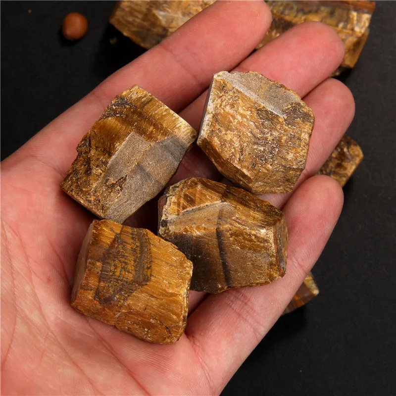 الصورة المصغرة: 1-3PCS Natural Tiger Eye Stone 20-30Mm Raw Crystal Rock Mineral Healing Stone 