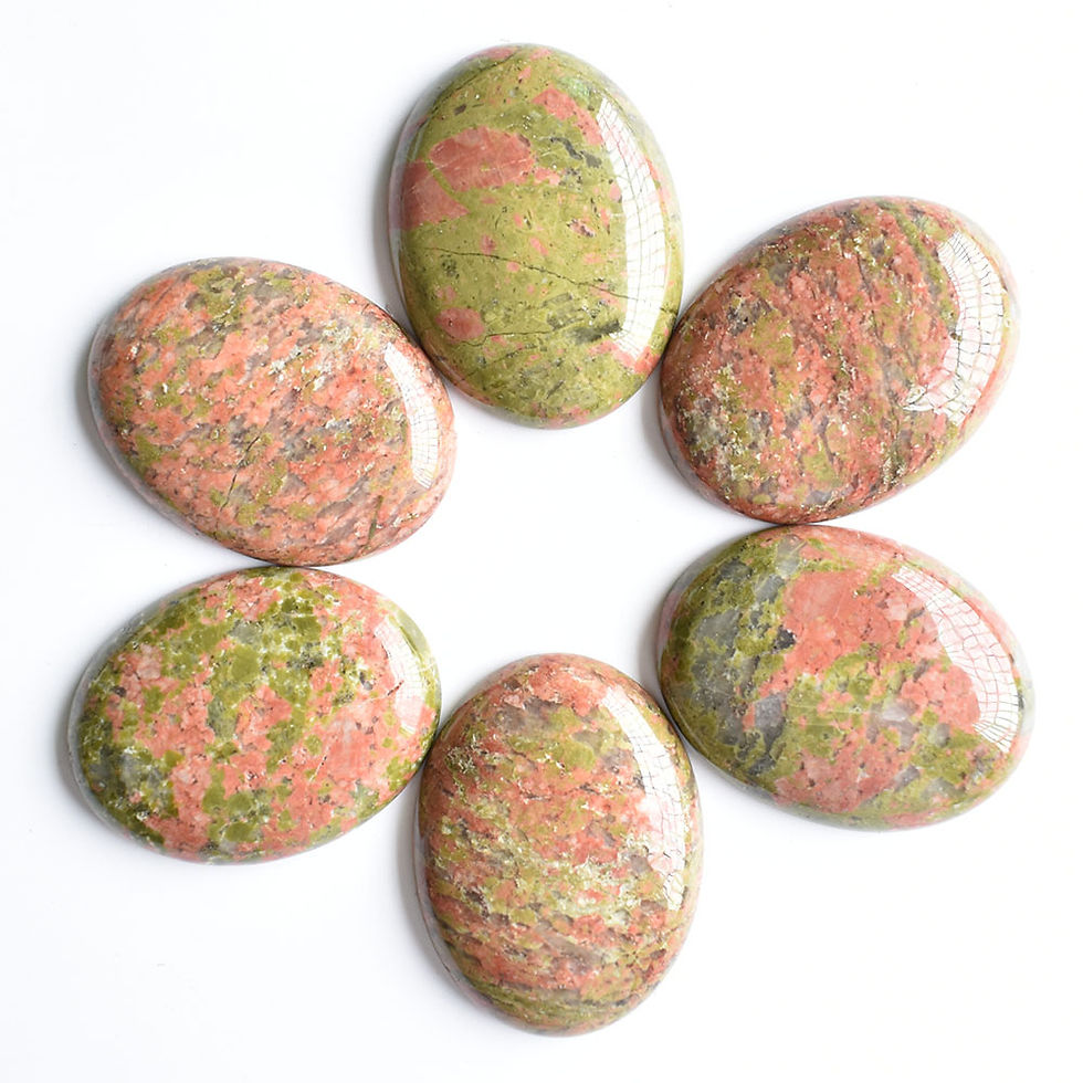 Miniatura: Wholesale 10pcs/lot natural stone mixed oval CABOCHON 30x40mm for DIY jewelry 