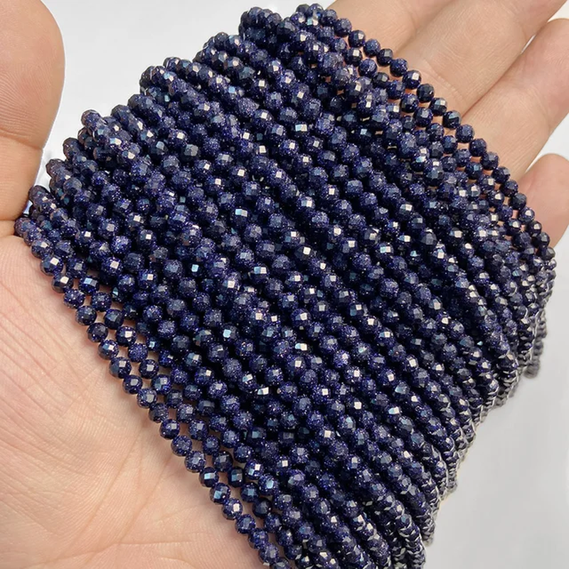 الصورة المصغرة: Natural Stone Beads Small 4MM Bead Yellow Section Tiger Eye Loose Faceted Beaded