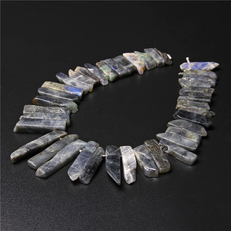 Miniaturbild: Natural Pendant Accessories Gemstone Bead Loose Point Bead for Necklace Jewelry 