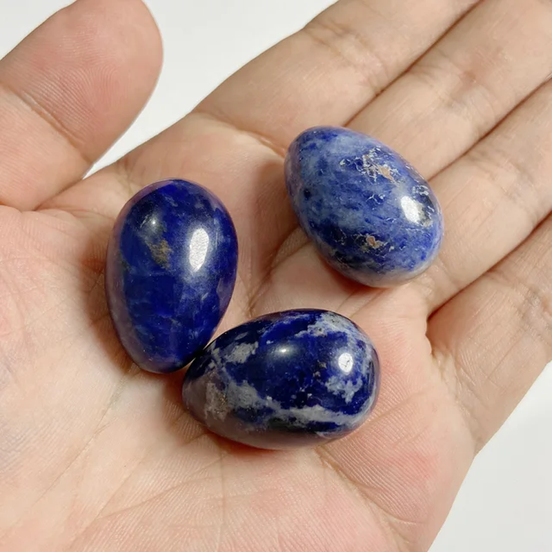 الصورة المصغرة: 20X30Mm Natural Egg Shape Stone Ornament Opal Quartzs Power Minerals Decoration 