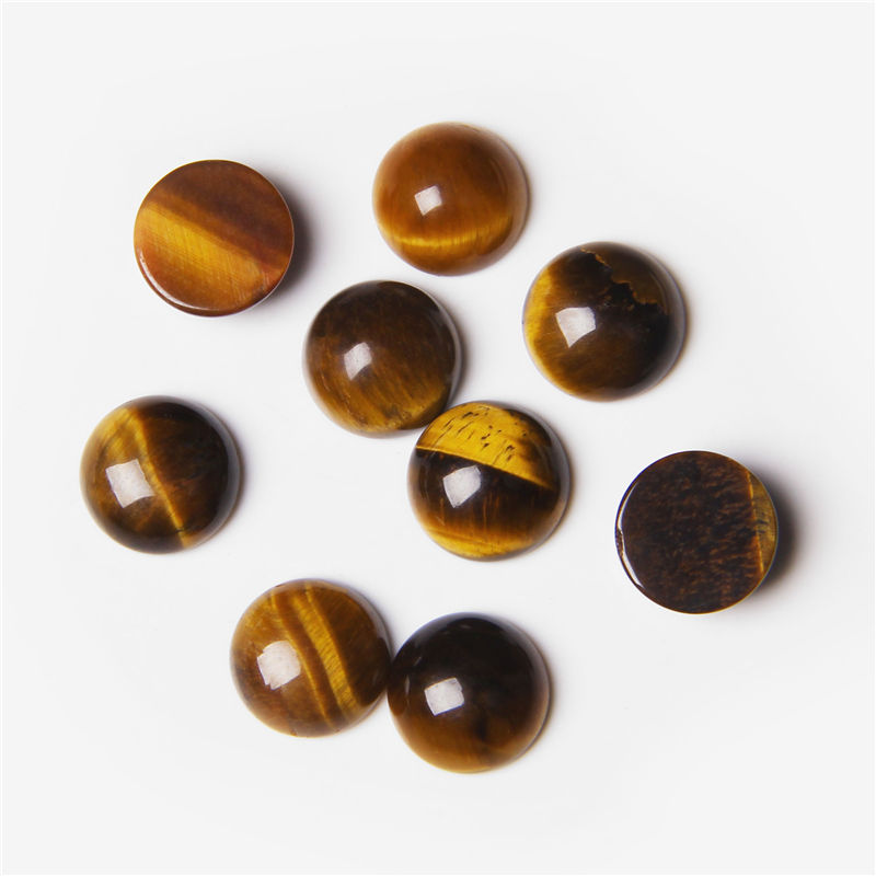 Thumbnail: Wholesale 10pcs Natural Round Amethyst Cabochon – Semi Back for DIY Jewelry