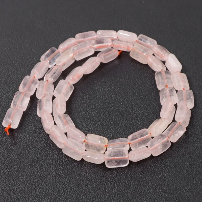 الصورة المصغرة: Natural Flat Square Stone Beads Rectangle Quartzs Beads for Jewelry Making 6X8MM