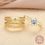 الصورة المصغرة: 25 Sterling Silver Yellow K Gold Rings for Women Round AAAAA Cubic Zircon Engage